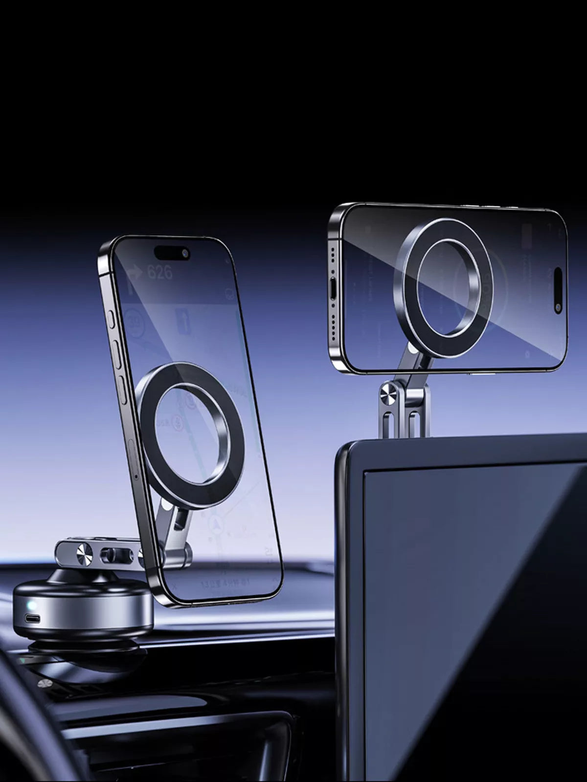 Magnetic car phone holder